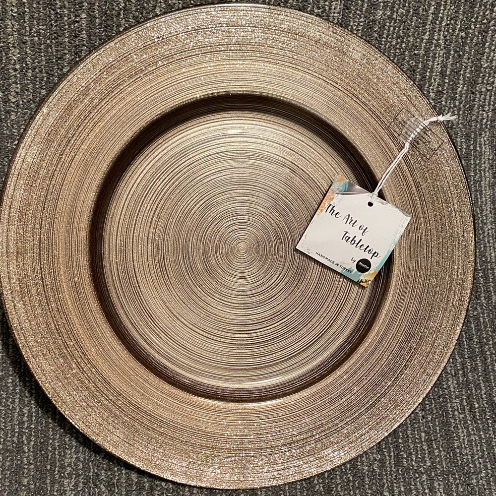 Turkish LargeGlass Metallic/Glitter Severing Plate